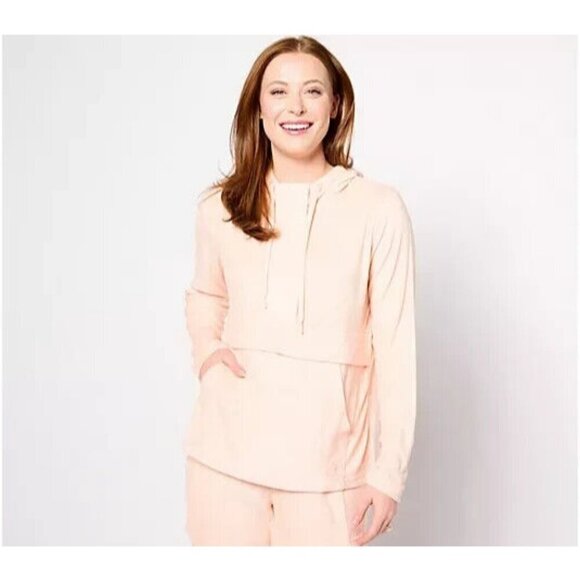 Cuddl Duds Baby Loop Terry Anorak Hoodie Peach Parfait,3X - Picture 1 of 1